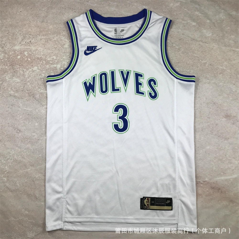 Горячее прессование американская баскетбольная форма Knicks Timberwolves Lakers Clippers Edwards Westbrook Russell спортивная майка