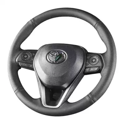 Toyota Ralink Asian Dragon Hand-stitched Steering Wheel Cover Leather for Corolla Weichi Camry Weilanda Crown (Steering wheel cover) - black-leather-with-holes-on-both-sides-black-line-ralink-special-for-lingshang-default-items