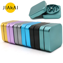 铝合金直径55mm-2层方形金属磨烟器烟草研磨器碎烟器烟具grinder