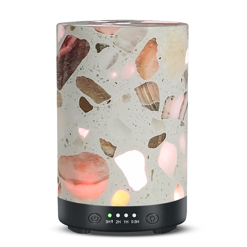 White stone creative aromatherapy machine ultrasonic humidifier colorful light timing setting waterless shutdown