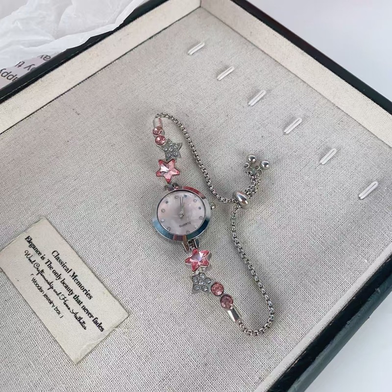 中古Vintage简约时尚抽拉可调节手链表古着轻奢气质通勤百搭手饰|undefined