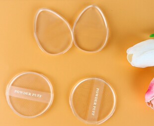 Silicone Puff with Ribbon Round Drop Shape Q Elastic Soft Beauty Makeup Tools Special Puff Air Cushion for Beauty Shop
