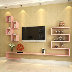 Wall Rack Modern Simple Wall-Mounted TV Cabinet Coffee Table Living Room Partition Set-Top Box Rack Background Wall Decorative Rack