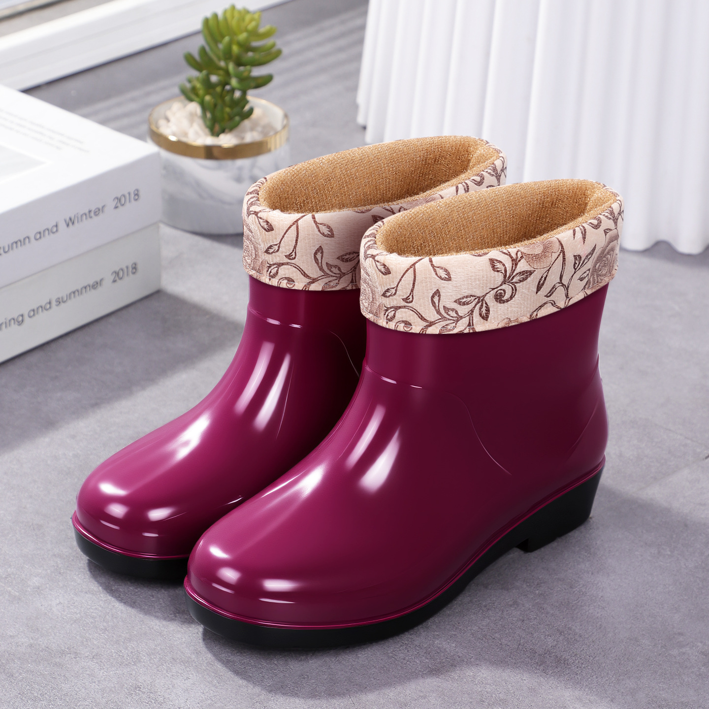 306 로우탑 퍼플 기모