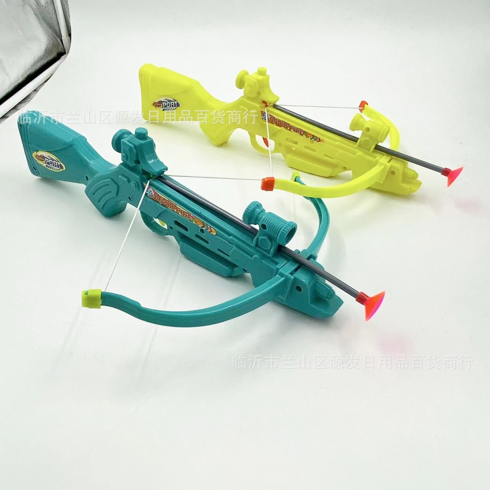 Arco y flecha para niños ballesta y Flecha de plástico de cuero suave Spring Gun juguete para niños Juego de pollo juguete de tiro lote de tiendas de departamentos