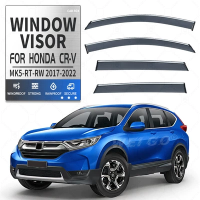 Rain shield — Crv/Haoying Window Rain - standard-packaging-without-logo-honda-crv-4pcs-mk5-rt-rw-2017-2022-pc-rain-shield-with-bright-strips