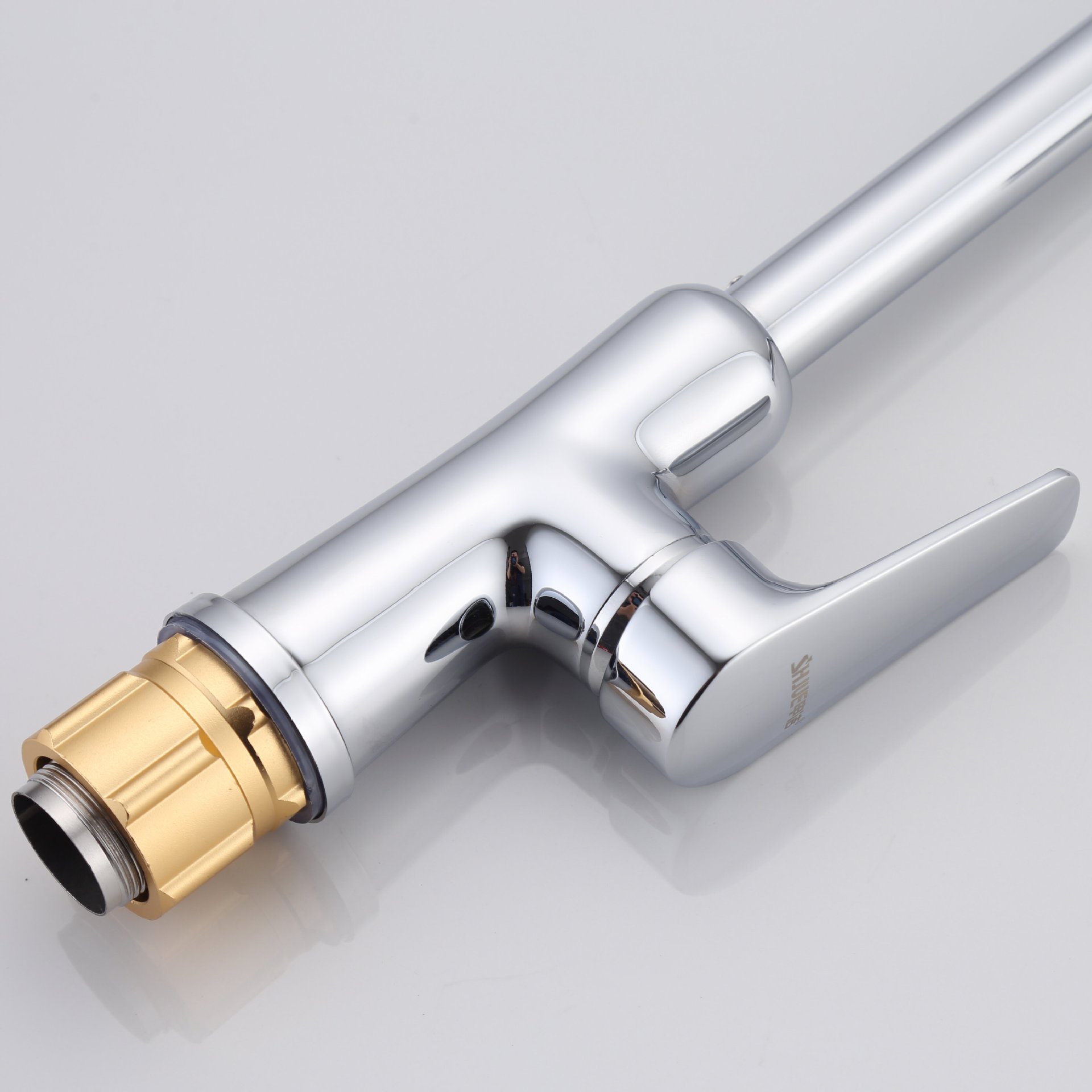 Cold and Hot Kitchen Sink Basin Water Faucet Full Copper Household Kitchen Countertop Basin Sink Rotating Faucet Direct Manufacturer Sale