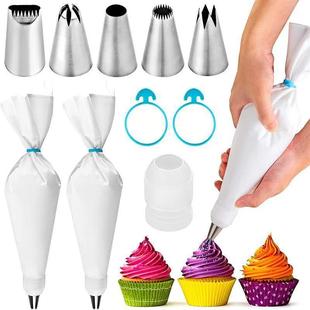 Amazon 11-Piece Piping Nozzle Set, Cake Decorating Piping Nozzles, Cotton Piping Bag, 304 Stainless Steel