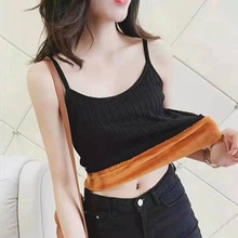 针织吊带衣女秋冬加厚保暖打底线衣内衣内搭无袖保暖毛线背心胸衣