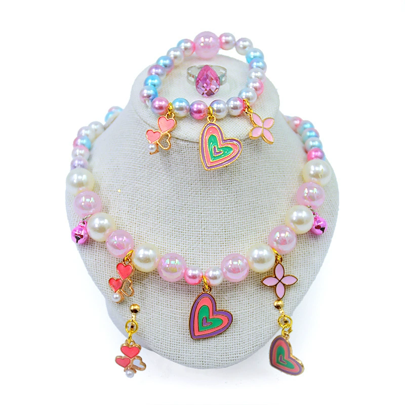 Children's necklace and bracelet, ear clips, hairgrip for princess, earrings, cartoon ring, hair accessory