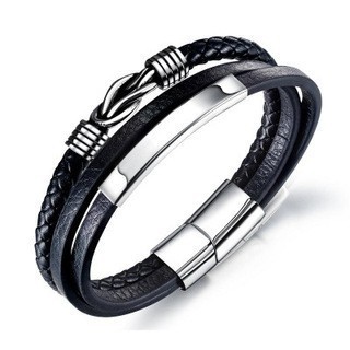 men's woven bracelet stainless steel