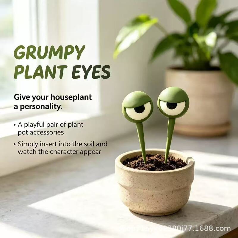 Cross-border 3D printing funny eye flower pot decorative accessory garden miniature sculpture potted plant ornament