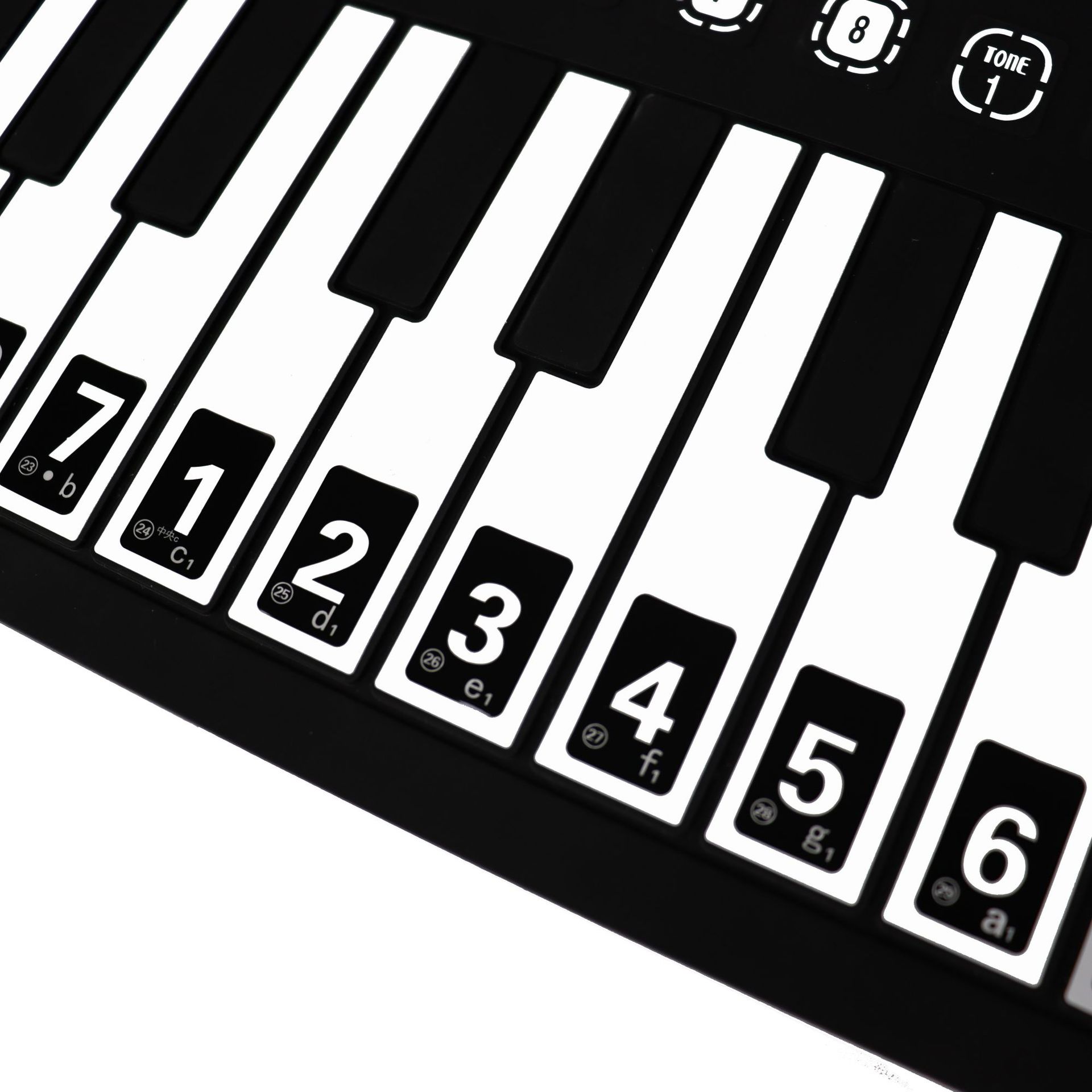 Universal black electronic piano, keyboard, sticker, 49 keys, 61 keys, 88 keys 3