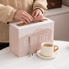 軽い贅沢なコーヒーカップの昼寝セット家庭用ティーセットのアイデアグラデーション色マグカップ高級商用ギフトカップ