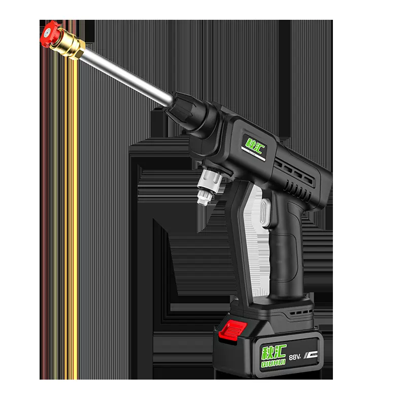 跨境无刷大功率电机无线高压锂电洗车机可充电水枪打药浇菜清洗喷