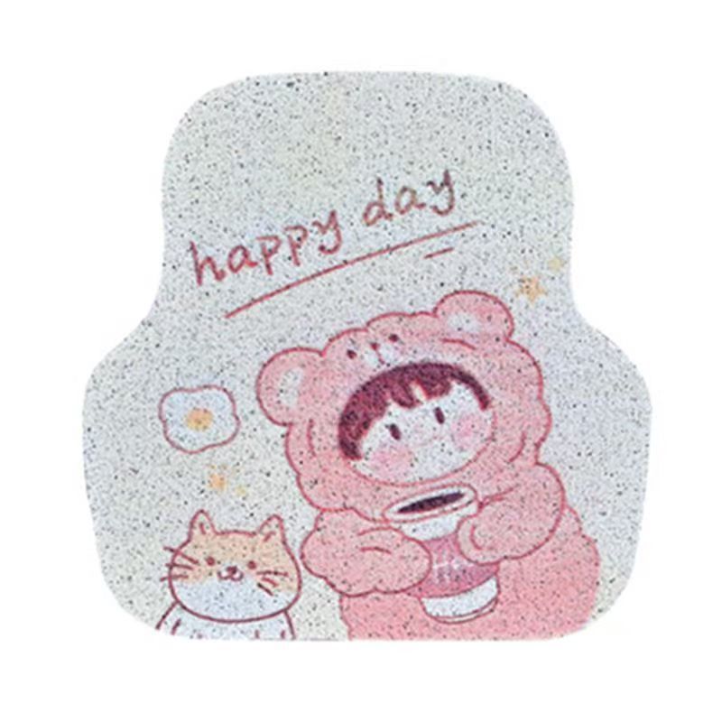 Snow White Car Floor Mats, Stain-Resistant and Wear-Resistant, Cartoon Non-Slip Universal Car Floor Mats