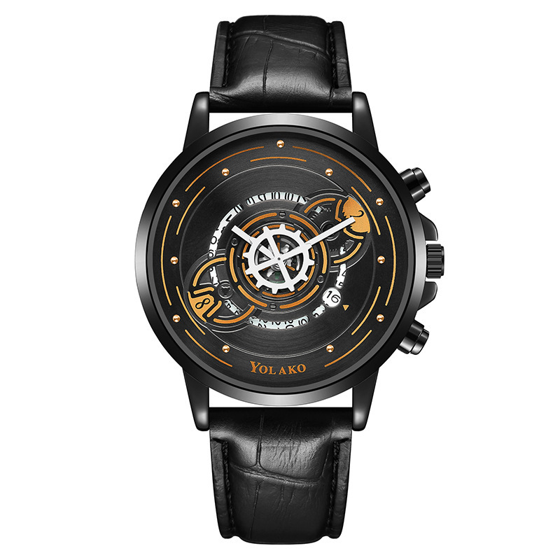 new fashion creative calendar men's watch men's watch student belt men's watch_voghion.com