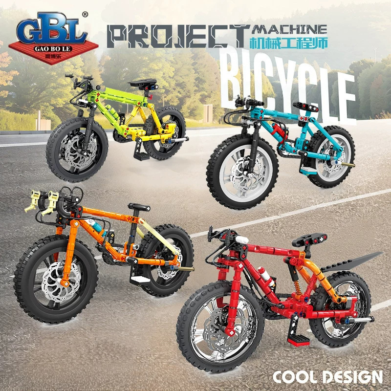 Compatible with Lego Bole Mountain Bike, Bicycle, Off-Road Vehicle Model Ornaments, Assembled Building Blocks, Boys' Toys, Gifts Compatible with Lego Bole Mountain Bike, Bicycle, Off-Road Vehicle Model Ornaments, Assembled Building Blocks, Boys' Toys, Gifts