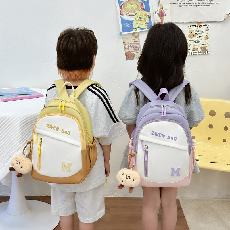 SCHOOLBAG 여성 초등학교 어린이 배낭 소년과 소녀 유치원 SCHOOLBAG 경량 색상 대비 귀여운 어린이 SCHOOLBAG