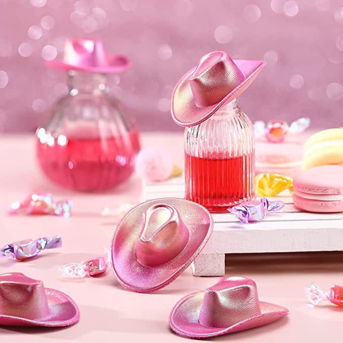 Neon Flash espacio sombrero de vaquero-diversión metal holográfico fiesta discoteca sombrero de vaquera