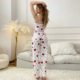 2024 Women's Spring and Autumn Cross-border Amazon Explosions New Products Hot Wholesale European and American Home Clothes Printing suit Two
