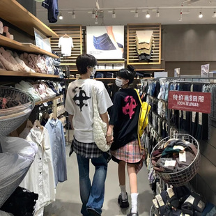 Summer Pure Cotton Short-Sleeved T-Shirt Couple Wear Lazy Style Loose Niche Design Tops for Men and Women Student Trendy Brand Class Uniforms