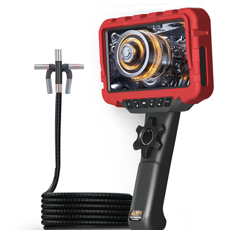 Industrial endoscope, 360° rotatable, HD, 120° lens, 7 inch display