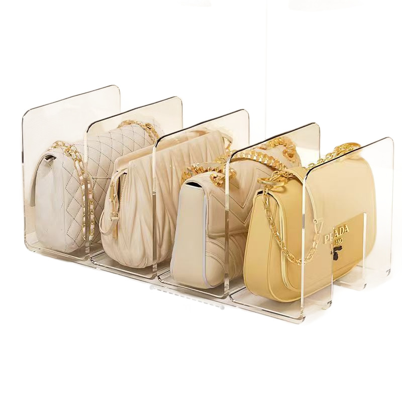 Estante de almacenamiento para bolsas de armario grueso estante de almacenamiento para bolsas de armario acrílico estante de almacenamiento de bolsas