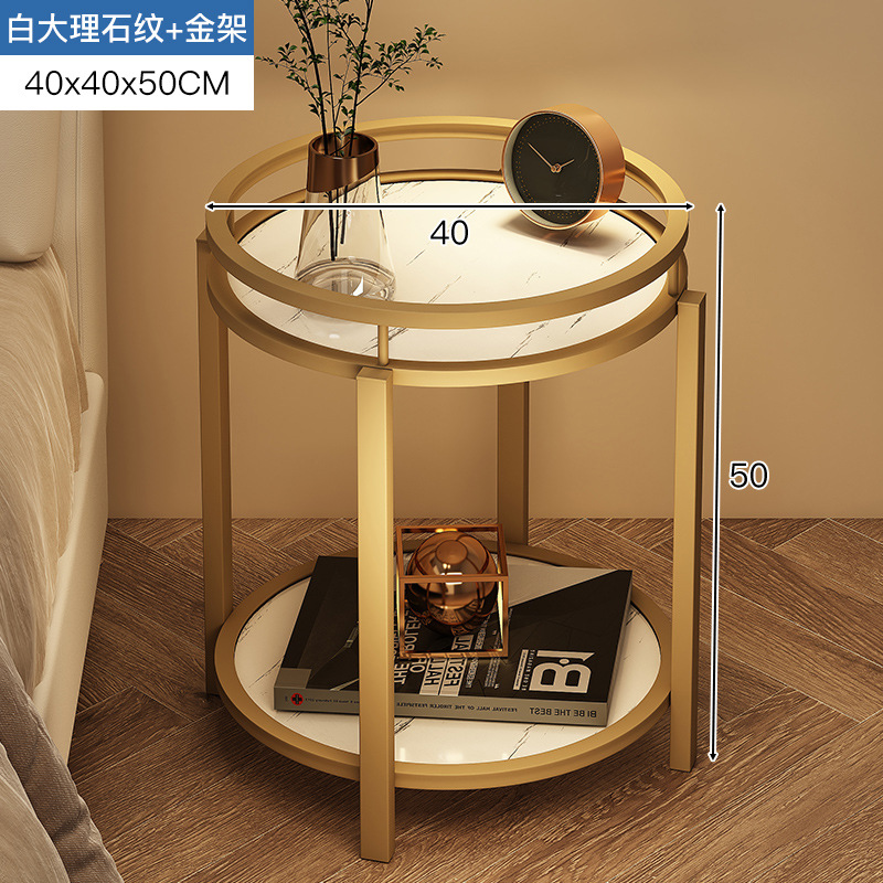 Estantes creativos de cabecera de la cama simple sala de estar moderna pequeña mesa de cabecera alternativa multifuncional pequeña mesa de té