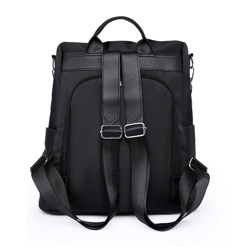 Comercio exterior al por mayor 2023 nueva mochila antirrobo de nailon para mujer casual moda contraste color mochila de viaje de doble uso marea