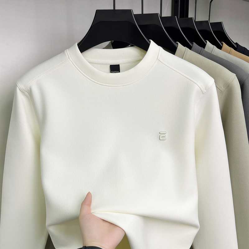 Men's sweatshirt, new spring and autumn long-sleeve T-shirt, versatile, fashionable, casual, suitable for young and middle-aged individuals, can be worn as a base layer or outerwear
