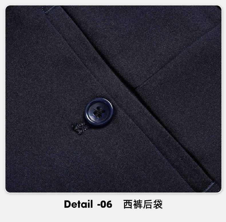 Bộ vest nam công sở dáng thon, áo vest một hàng cúc xẻ tà bên hông, phù hợp đi làm và dự đám cưới — Màu đen, Xanh navy, Đen xanh lục chi tiết 29