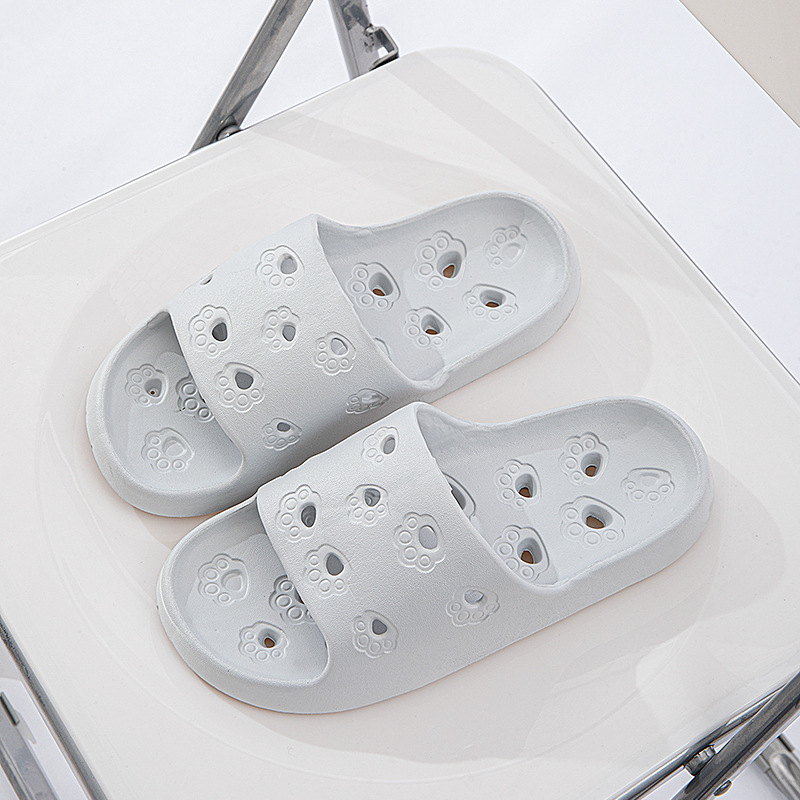 Bathroom Eva Foam Slippers New Style for Women Indoor Home Use Bathing Non-Slip Hollow Quick-Drying Silent Sandals for Men