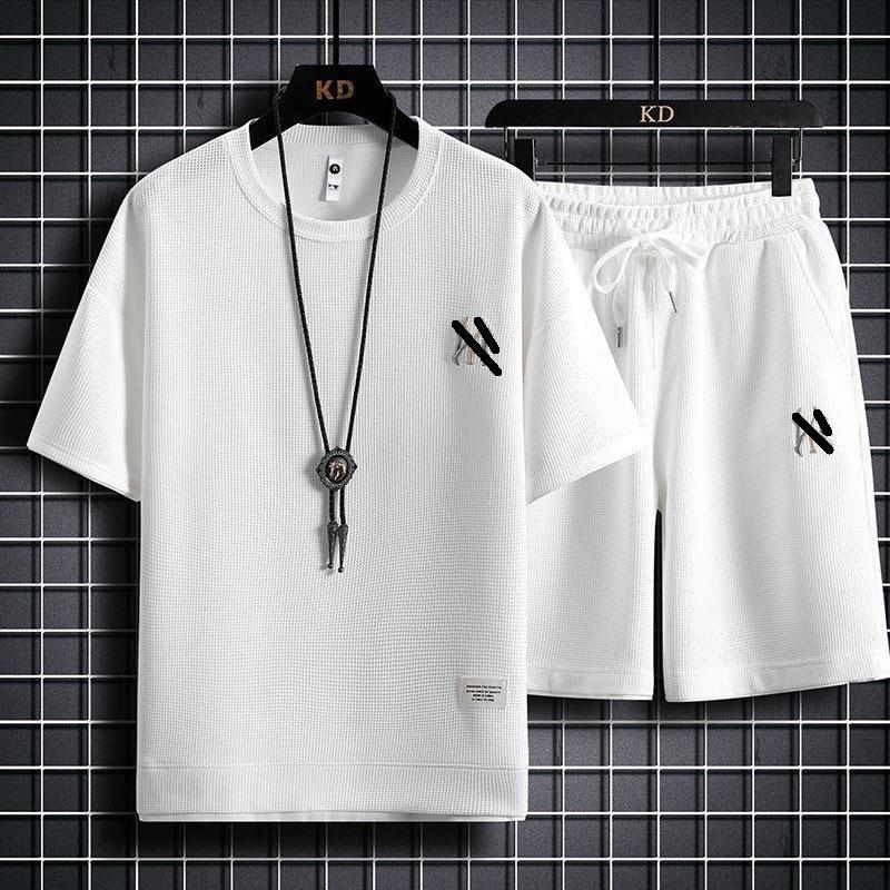 Sports suit Men's Summer Fashion Men's Short-sleeved Shorts Full Set Men's Casual T-shirt All-match Coat 4