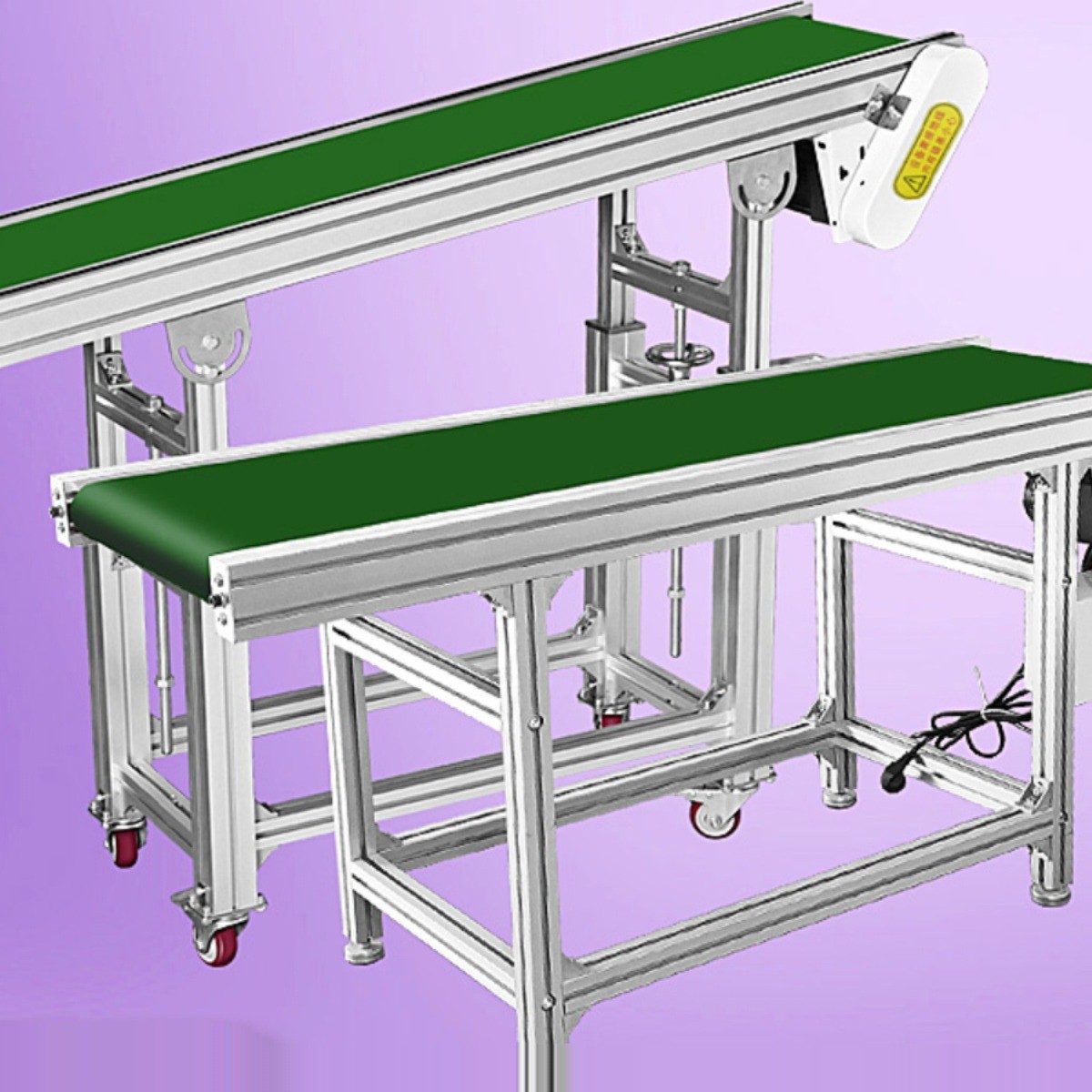 小型输送机传送带流水线输送带裙边爬坡机物流皮带注塑机耐高温