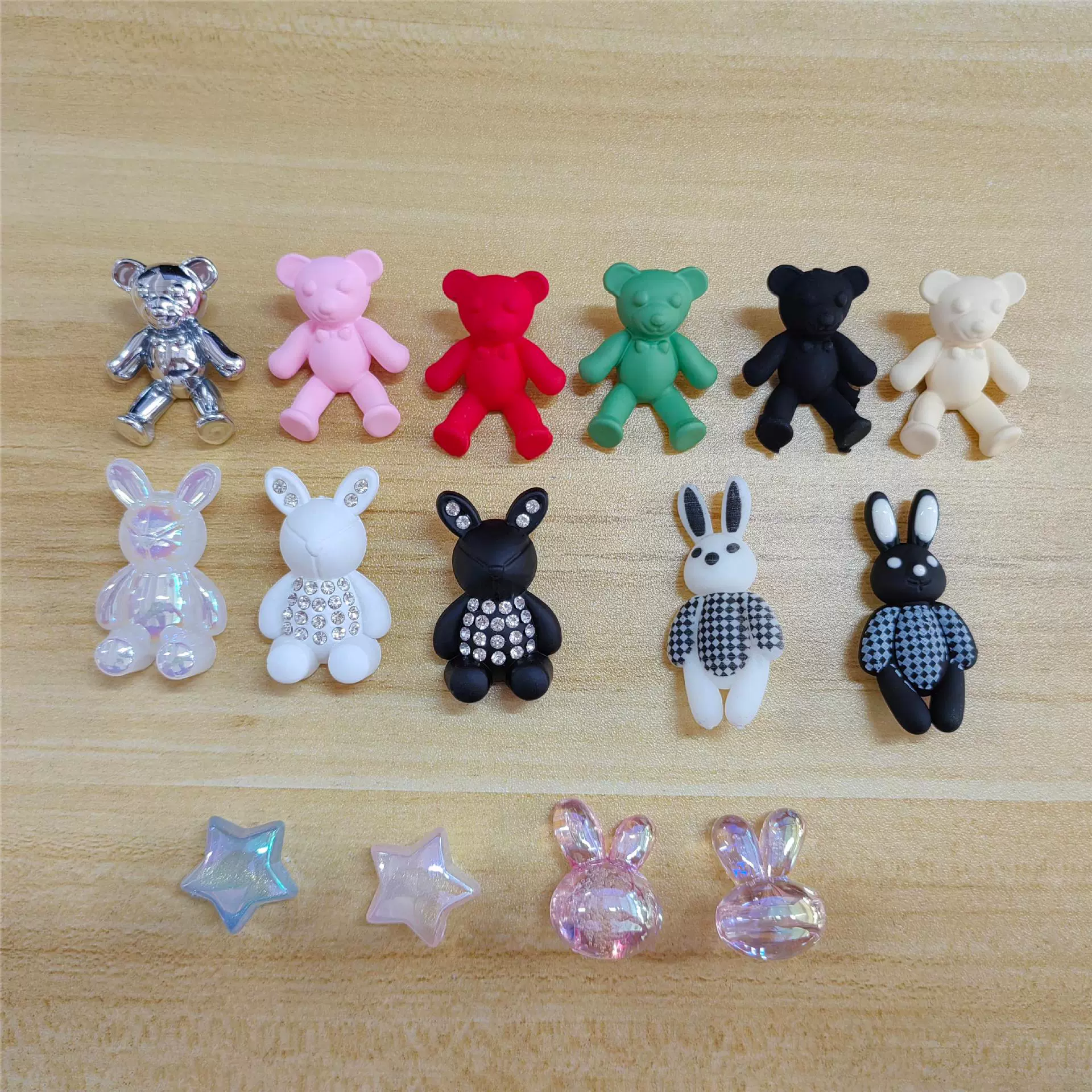 DIY шнурки пряжки украшения цепи белый бриллиантовый кролик новый милый маленький кролик шнурки украшения аксессуары