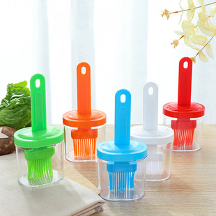 Oil Brush pancake oil brush with bottle integrated Oiler brush kitchen household high temperature resistant Barbecue Brush sauce brush