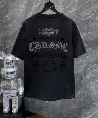 Chrome Hearts T-shirt Fuck You Rhinestone Black