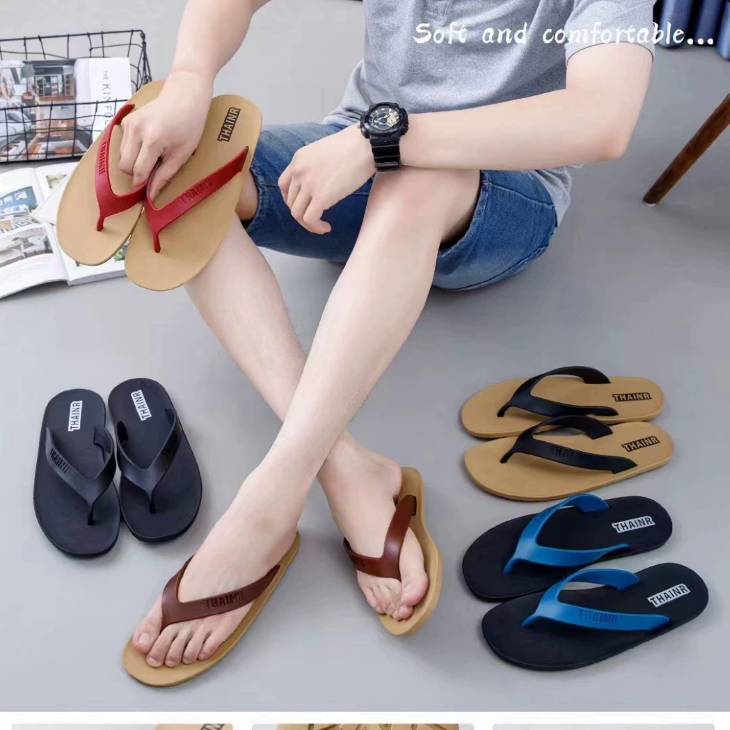 Шлепанцы мужчины летом носить противоскользящие и износостойкие новые модные пляжные легкие повседневные шлепанцы