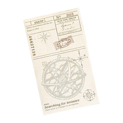 Paper dyeing note pad, light retro time series, creative and simple handbook decoration memo, 6 styles