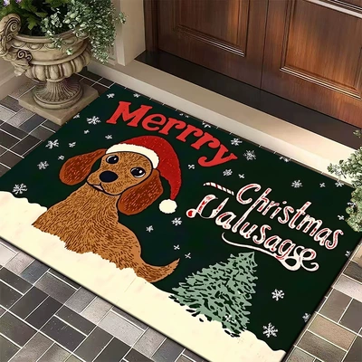 Avtomobil döşəmə paspasları: dog floor mat, Christmas