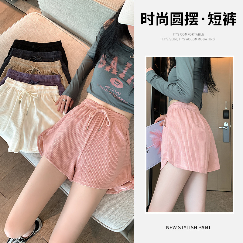 2023 Fitness Running Shorts Women's Summer Thin Loose Casual Large Size Wide Leg High Waist a Line Sports Hot Pants