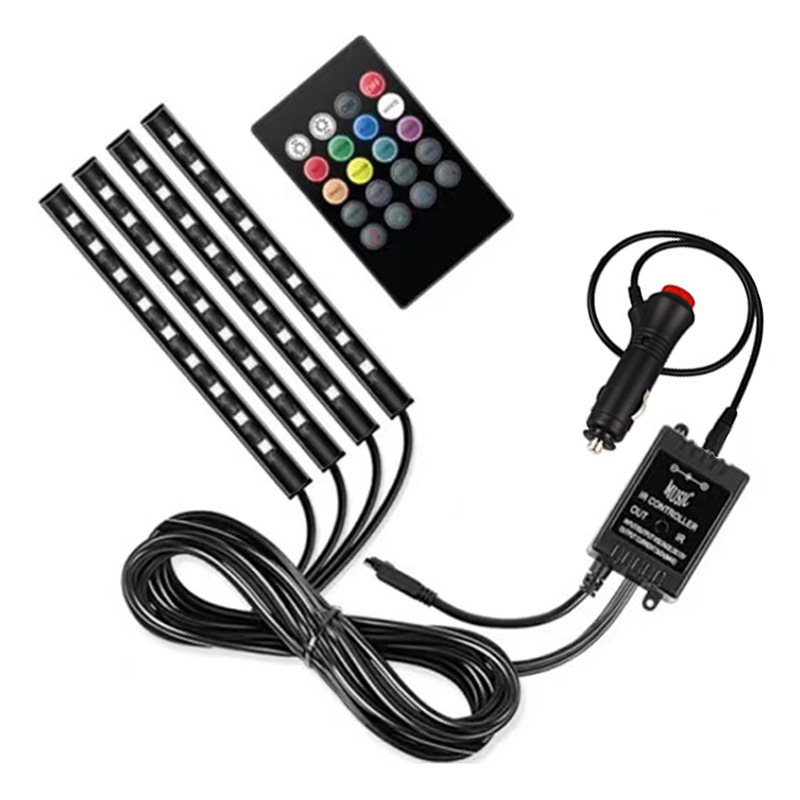 48 72LED un remolque cuatro mangueras de silicona luces de atmósfera de automóviles luces de atmósfera de pies interiores