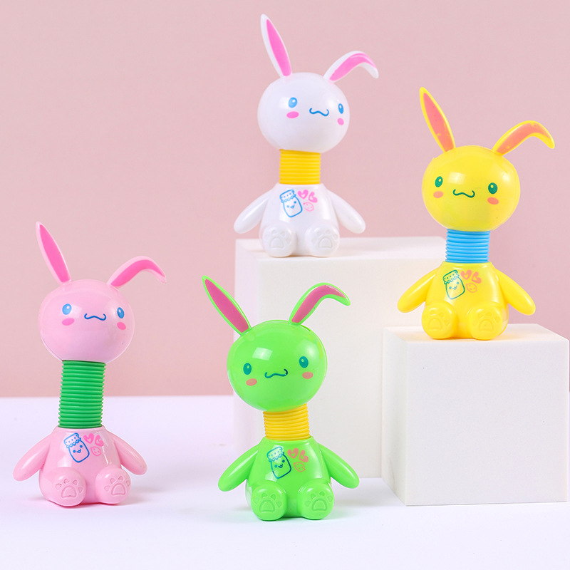 Conejo creativo estirado juguetes para niños descomprimir regalos de jardín de infantes premios eventos festivos dibujos animados para niños y niñas