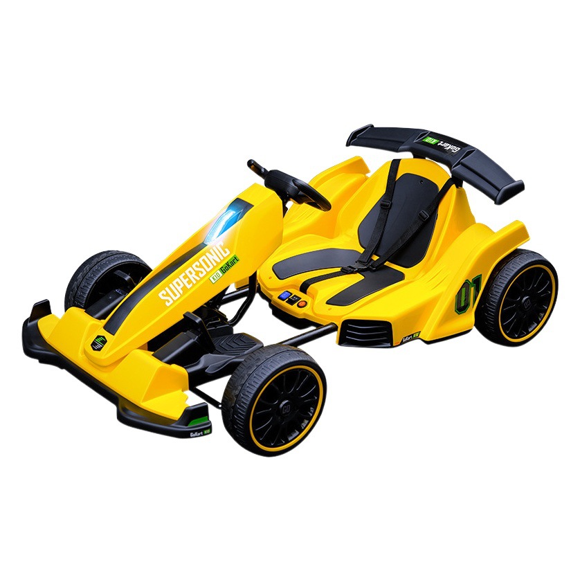 Kart eléctrico para niños de cuatro ruedas coche de control remoto sentado bebé niña coche de juguete niño cochecito al por mayor