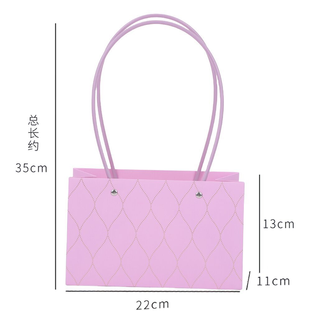 Bolso de mano de piel de vaca gruesa, bolso de arreglo floral, caja de regalo de flores del día de la madre, caja de material de embalaje floral, regalo de floristería