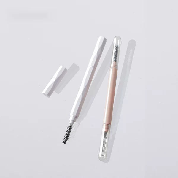 Stainless Steel Comb with Protective Cover, Mascarat Eyelash Brush, Two-Head Multi-Functional Eyelash Comb, Eyelash Brush