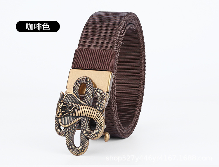 Gugeti hombres hebilla automática cinturón táctico de entrenamiento militar al aire libre casual jeans 12 Zodiaco serpiente hebilla overoles cinturón