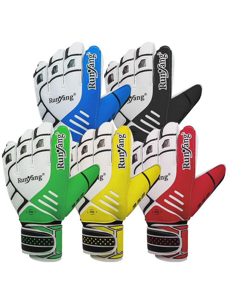 Guantes de portero de fútbol, guantes de látex, guantes de portero de adultos, niños, equipos de protección de dedos, entrenamiento antideslizante, hombre