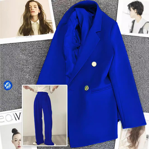 Women's Suit Set 2024 Fashion Casual High-Grade Spring and Autumn New Korean Style Loose Slimming Two-Piece Suit Set